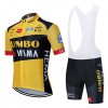Set Fietsshirt + Korte Koersbroek 2020 Team Jumbo-Visma N001